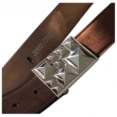 Pre-owned Jimmy Choo Leather Belt In Brown
