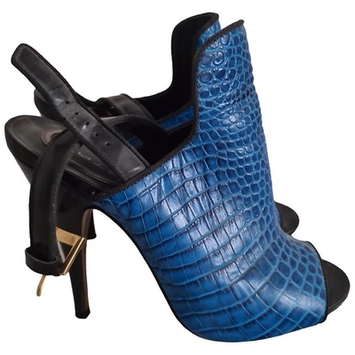 Pre-owned Etro Leather Sandals In Blue