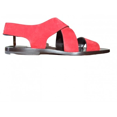 Pre-owned Sutor Mantellassi Sandals In Red