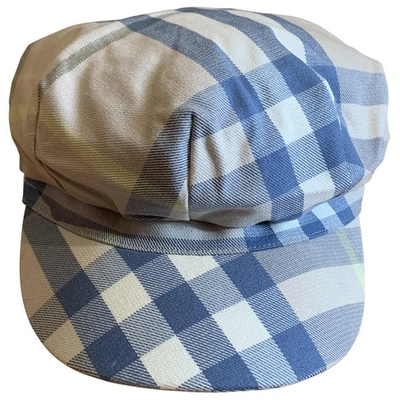 Pre-owned Burberry Cap In Blue