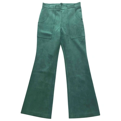 Pre-owned Cynthia Rowley Trousers In Green