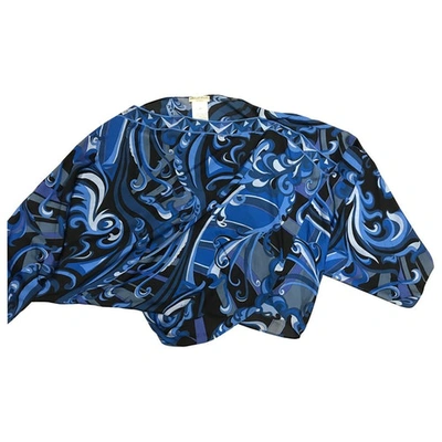 Pre-owned Emilio Pucci Silk Blouse In Blue
