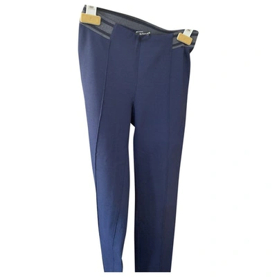 Pre-owned Liviana Conti Blue Cotton Trousers