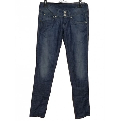 Pre-owned Patrizia Pepe Straight Jeans In Blue
