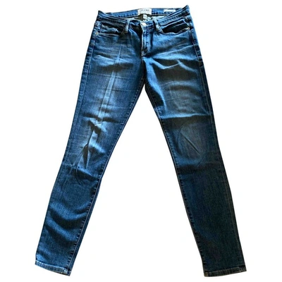 Pre-owned Frame Slim Jeans In Blue