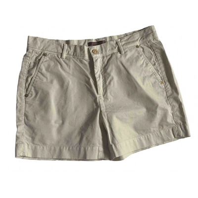 Pre-owned 7 For All Mankind Beige Cotton Shorts