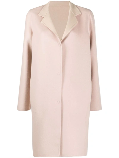 Manzoni 24 Single-breasted Midi Coat In Pink