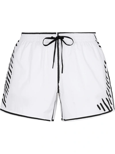 Fendi Drawstring Boxer Shorts In White