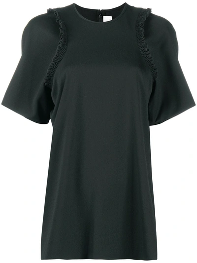 Victoria Victoria Beckham Ruffle Detail Blouse In Black