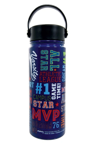 Iscream Mvp Graphic 18-ounce Vacuum Insulated Bottle In Blue