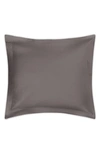 Matouk Alba 600 Thread Count Quilted Euro Sham In Charcoal