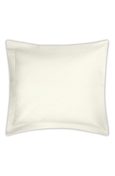 Matouk Alba 600 Thread Count Quilted Euro Sham In Ivory