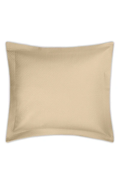 Matouk Alba 600 Thread Count Quilted Euro Sham In Honey