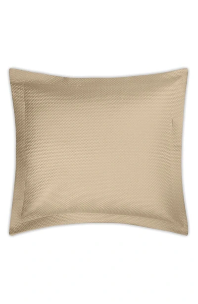 Matouk Alba 600 Thread Count Quilted Euro Sham In Champagne