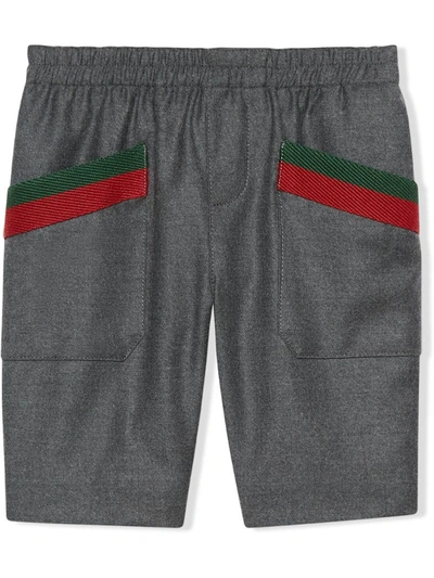 Gucci Baby Wool Flannel Jogging Trouser In Grey