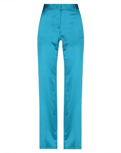 Msgm Casual Pants In Deep Jade