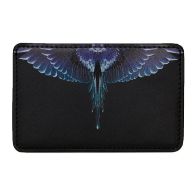 Marcelo Burlon County Of Milan Marcelo Burlon Diagonal Wings Card Holder In Black