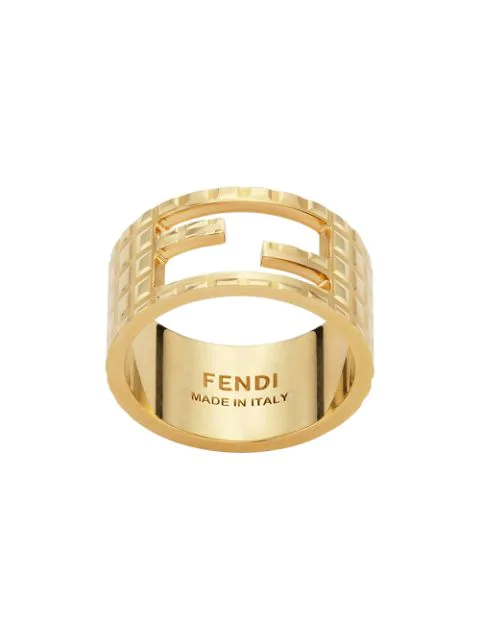 Fendi Baguette Ring In Gold | ModeSens