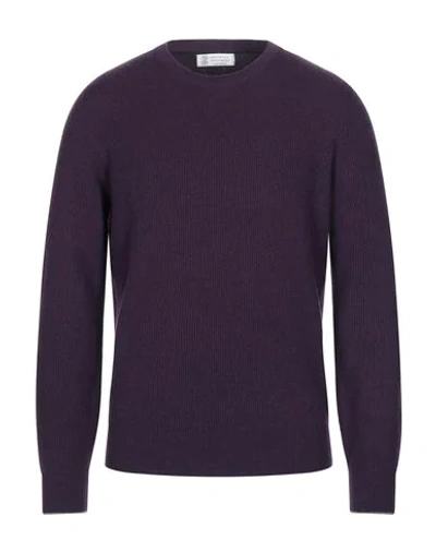 Brunello Cucinelli Sweaters In Dark Purple