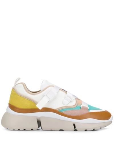 Chloé 'sonnie' Sneakers In 119 Natural White