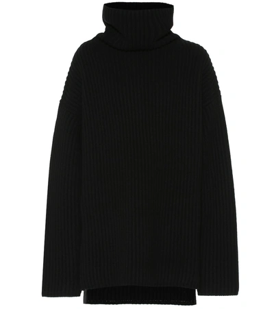 Joseph Ribbed-knit Wool Turtleneck Sweater In Black