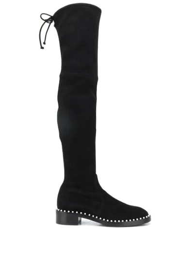 Stuart Weitzman Lowland Over-the-knee Stretch Boots In Black