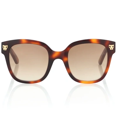 Cartier Panthère De  Round-frame Sunglasses In Brown