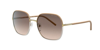 Prada Woman Sunglasses Pr 67xs In Light Brown Gradient Light Grey