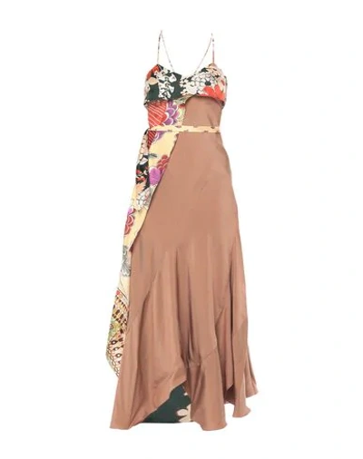 Chloé Long Dresses In Brown