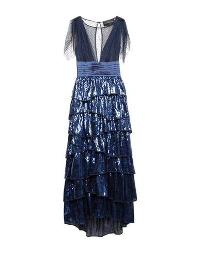 Christian Pellizzari Long Dresses In Dark Blue