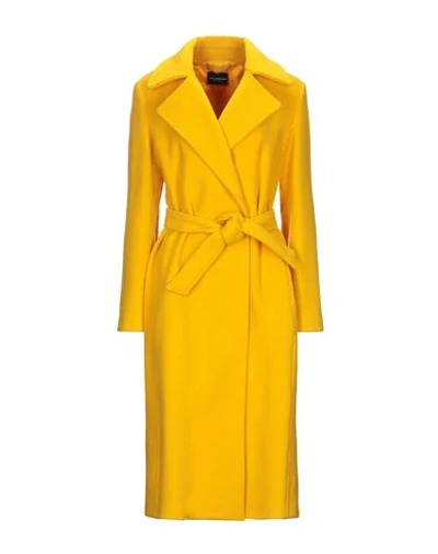 Atos Lombardini Coat In Yellow