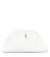 Bottega Veneta The Pouch Intrecciato Clutch Bag In Chalk