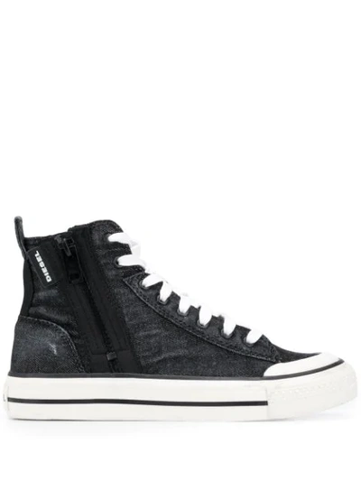 Diesel S-nentish High-top Sneakers In Black