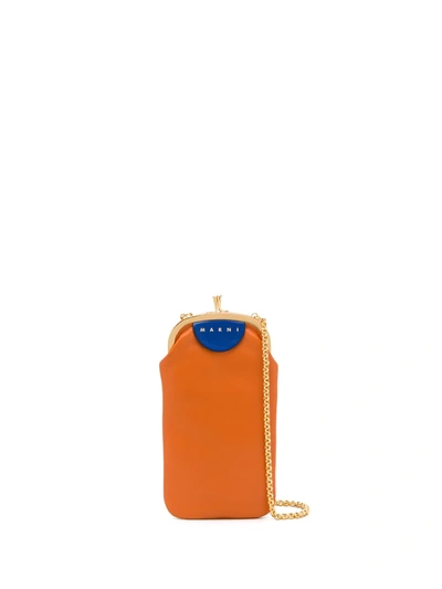 Marni Colour-block Crossbody Bag In Orange