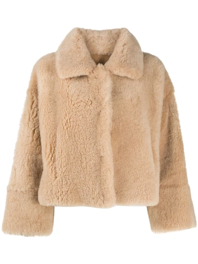 Manzoni 24 Reversible Shearling Jacket In Neutrals