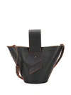 Carolina Santo Domingo Amphora Leather Crossbody Bag In Black Rust
