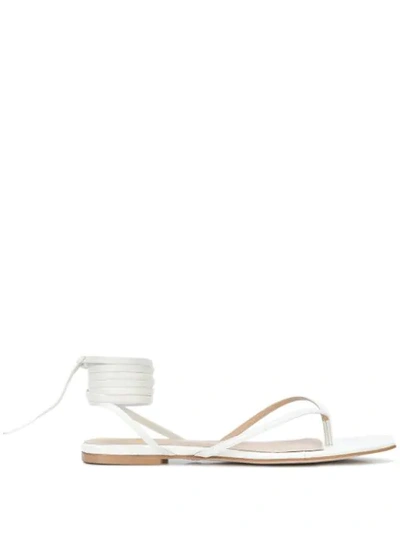 Brother Vellies Tyla Flat Sandals In White