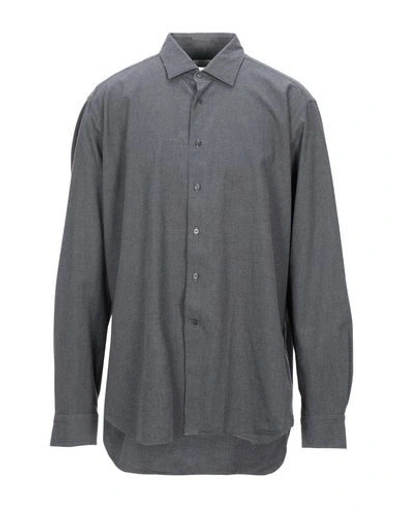 Robert Friedman Solid Color Shirt In Steel Grey