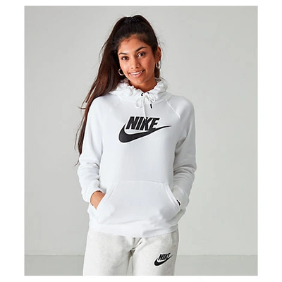 Nike Women's Sportswear Essential Fleece Pullover Hoodie In White