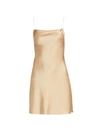 Alice And Olivia Harmony Draped Slip Mini Dress In Nude