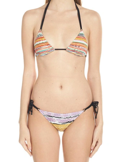 Missoni Mare Crochet-knit Triangle Bikini In Multicolor