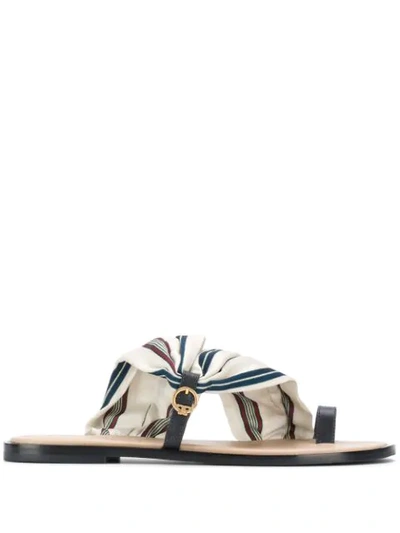 Tory Burch Selby Scarf Sandals In Neutrals ModeSens