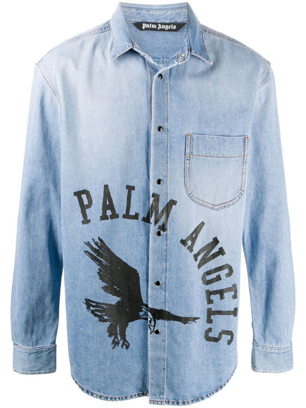 palm angels shirt blue