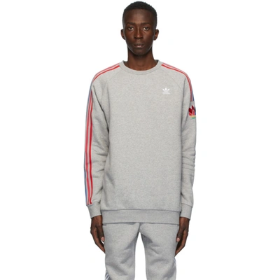Adidas Originals Adidas Men's Originals 3d Trefoil Crewneck Sweatshirt In  Grey | ModeSens