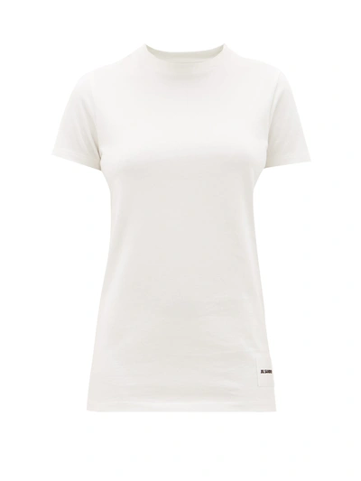 Jil Sander Pack Of Three Cotton T-shirts In Bianco