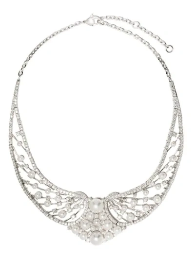 Yoko London 18kt White Gold Diamond Heirloom Necklace In 7