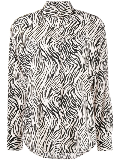 Isabel Marant Zebra-print Shirt In Beige