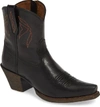 Ariat Darlin Short Western Boot In Jackal Black Leather