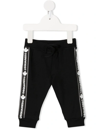 Dsquared2 Black Sweatpant For Baby Boy With White Logo