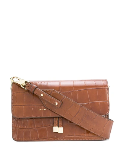 Chylak Croc-effect Leather Shoulder Bag In Brown